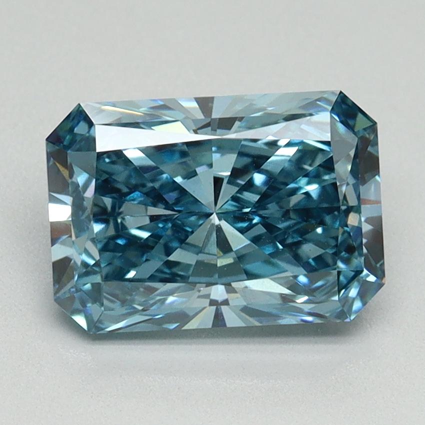 2.10 Ct. Fancy Vivid Blue Radiant Lab Grown Diamond