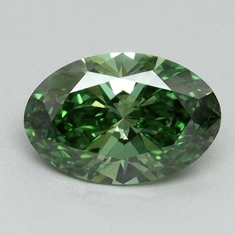 1.20 Ct. Fancy Vivid Green Oval Lab Grown Diamond
