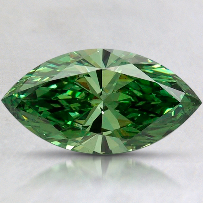 1.21 Ct. Fancy Vivid Pacific Green Marquise Lab Grown Diamond