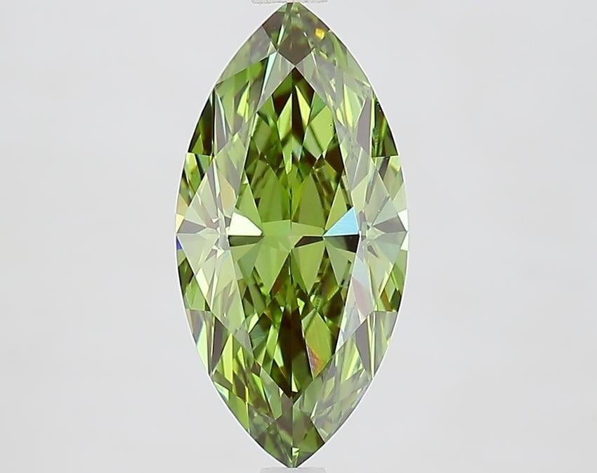 2.03 Ct. Fancy Vivid Green Marquise Lab Grown Diamond