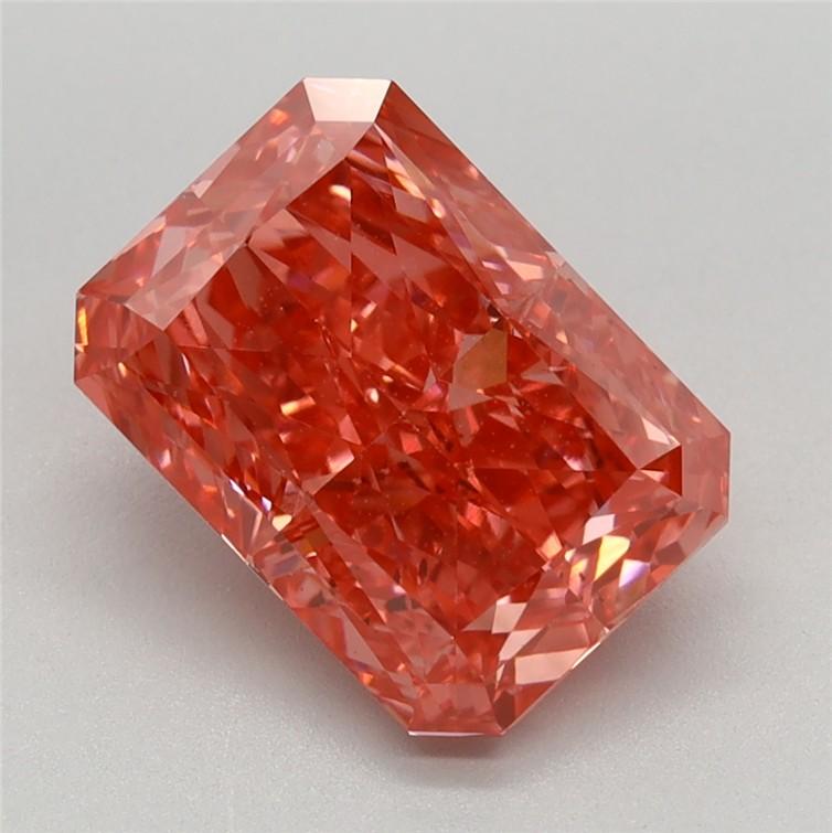 2.67 Ct. Fancy Vivid Pink Radiant Lab Grown Diamond