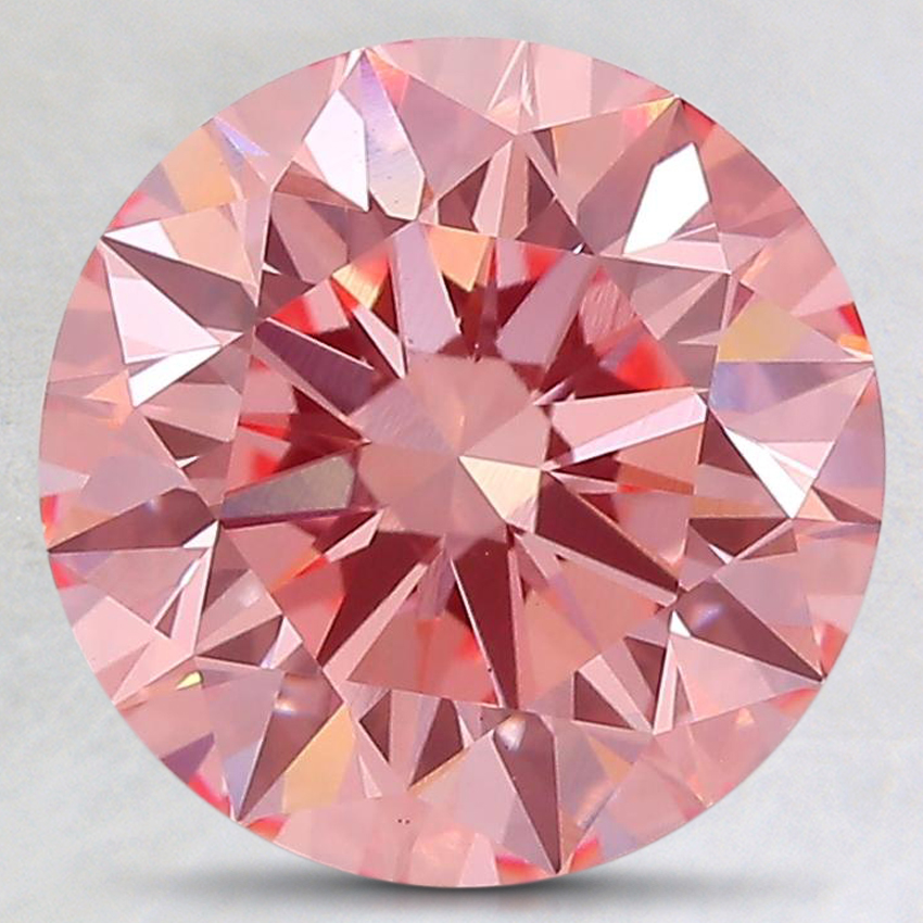 3 07 Ct Fancy Intense Pink Round Lab Created Diamond 6320631Y