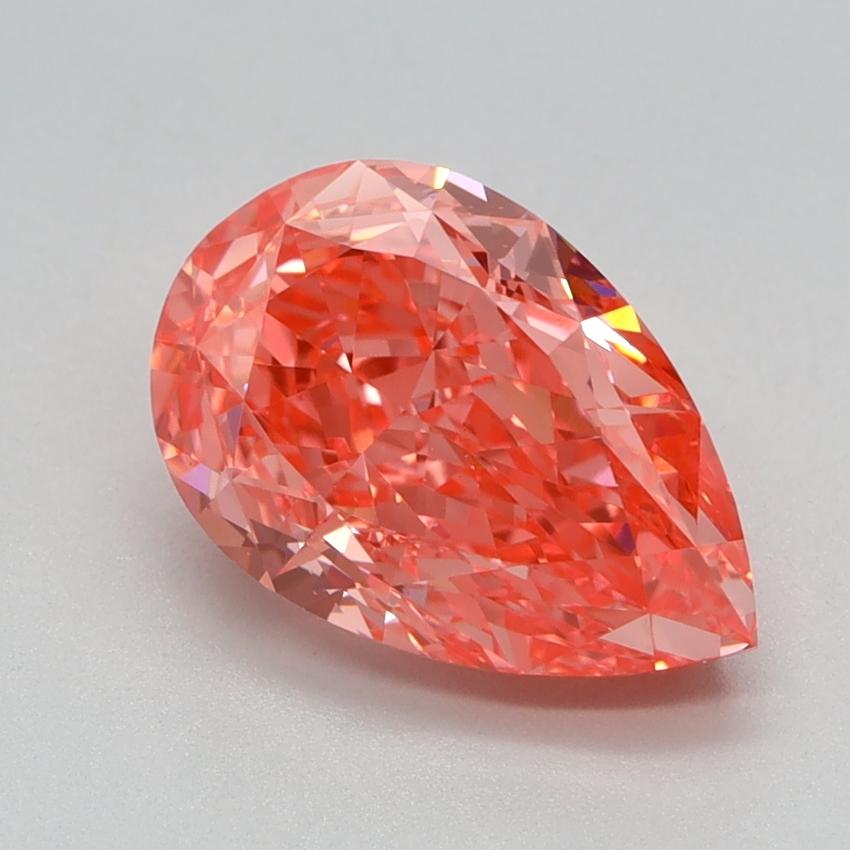 2.09 Ct. Fancy Vivid  Pink Pear Lab Grown Diamond