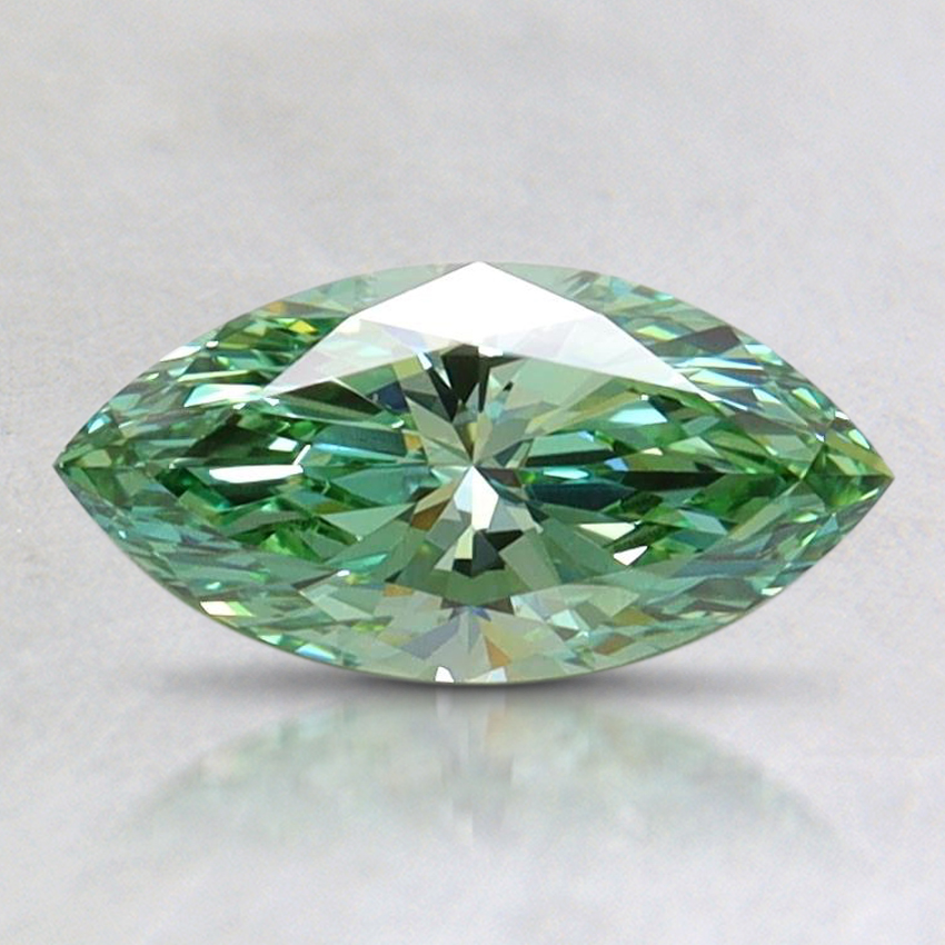0.67 Ct. Fancy Vivid Pacific Green Marquise Lab Grown Diamond