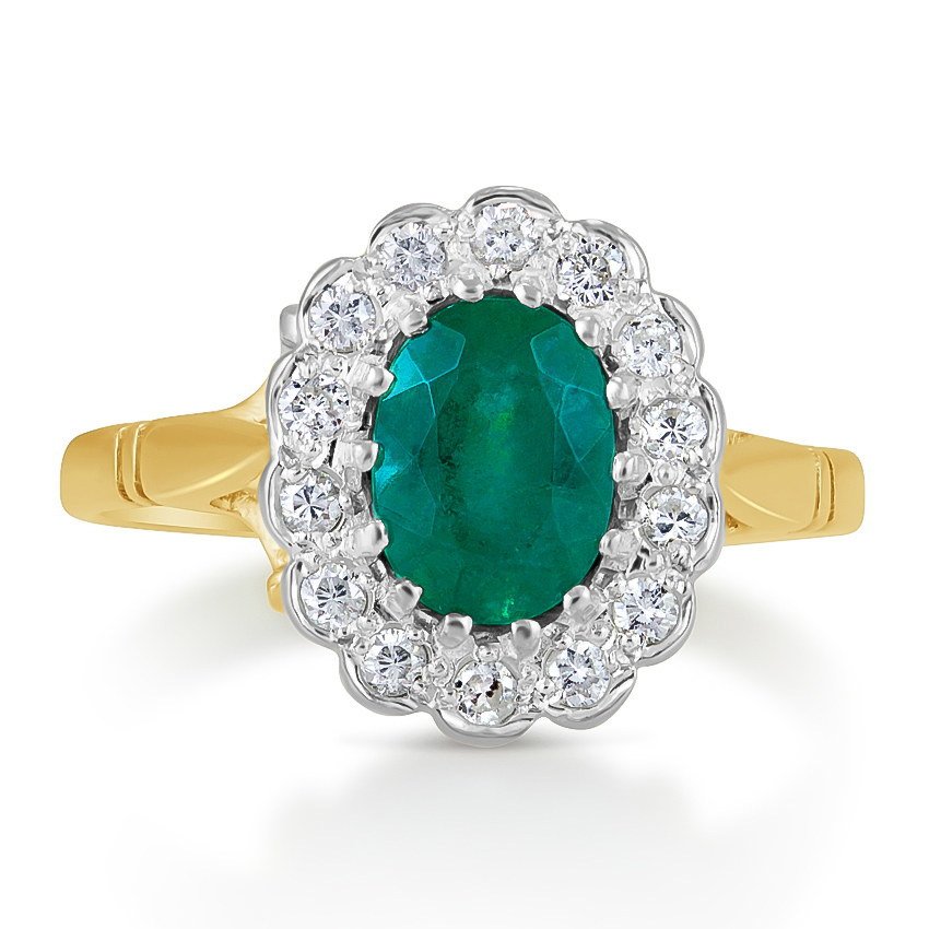 Art Deco Emerald Vintage Ring Carsyn Brilliant Earth