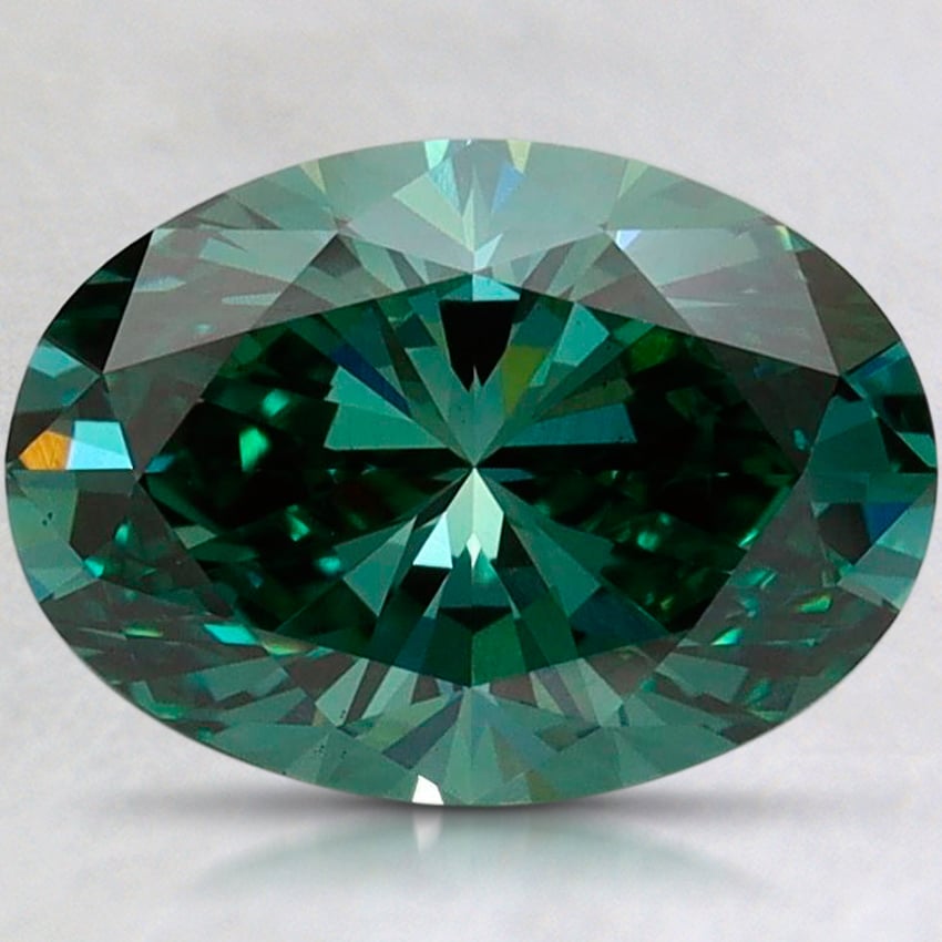 2.16 Ct. Fancy Vivid Pacific Green Oval Lab Grown Diamond