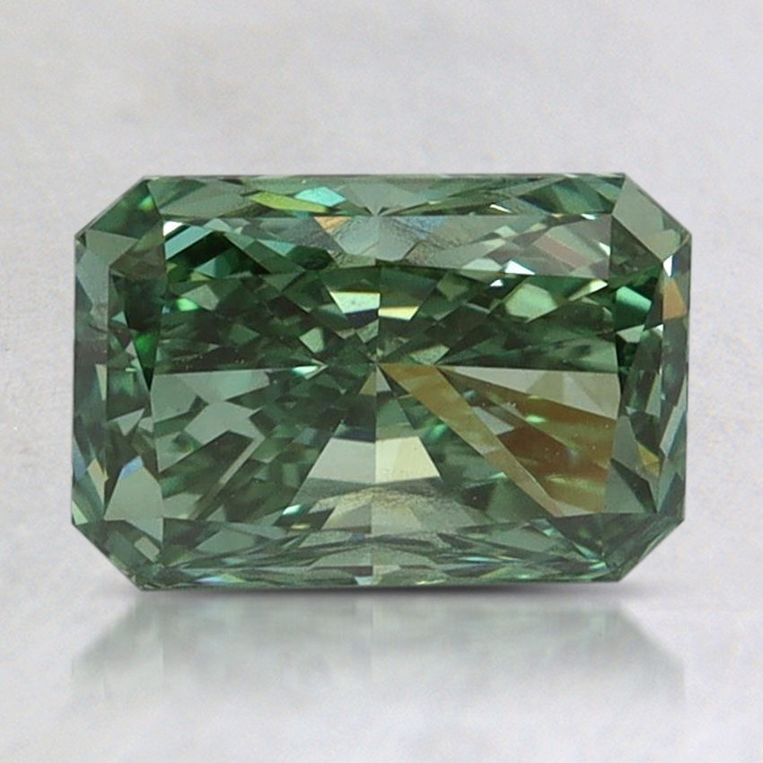 1.58 Ct. Fancy Vivid Pacific Green Radiant Lab Grown Diamond
