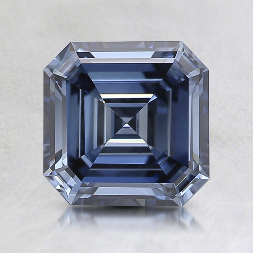 1.21 Ct. Lab Created Fancy Intense Blue Asscher Diamond DLCB1.21ASRFIBVS2