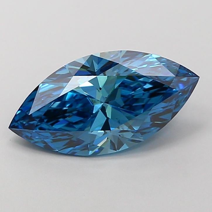 1.89 Ct. Fancy Vivid Blue Marquise Lab Grown Diamond