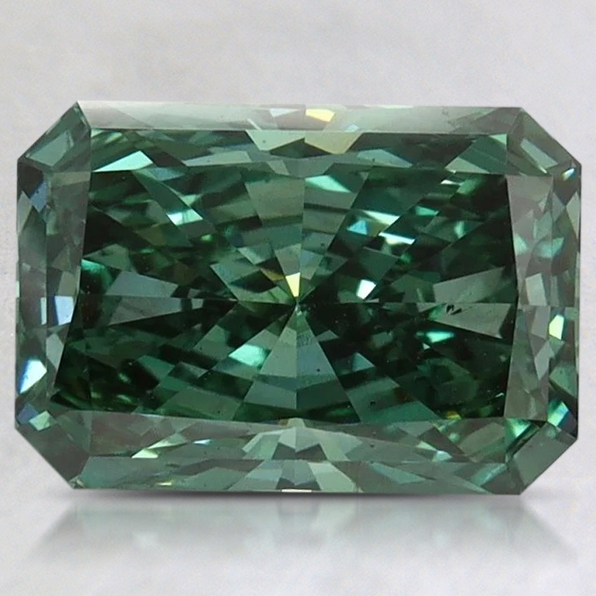 2.64 Ct. Fancy Vivid Pacific Green Radiant Lab Grown Diamond