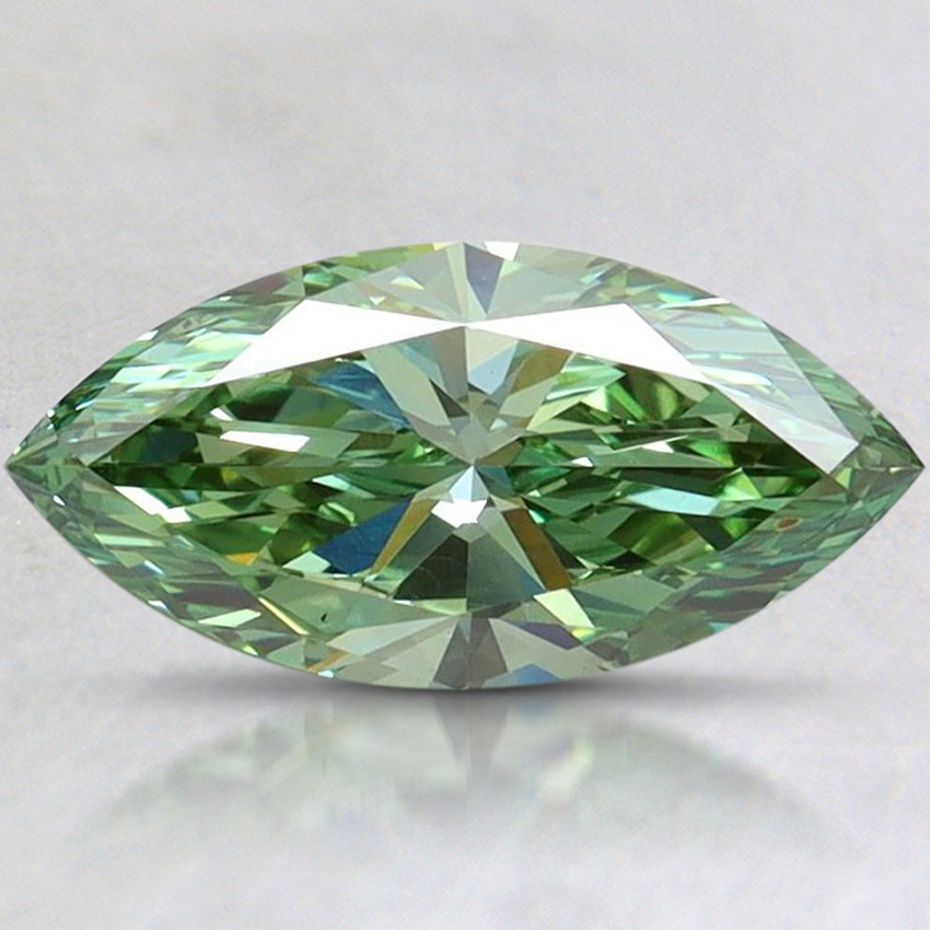1.12 Ct. Fancy Vivid Pacific Green Marquise Lab Grown Diamond