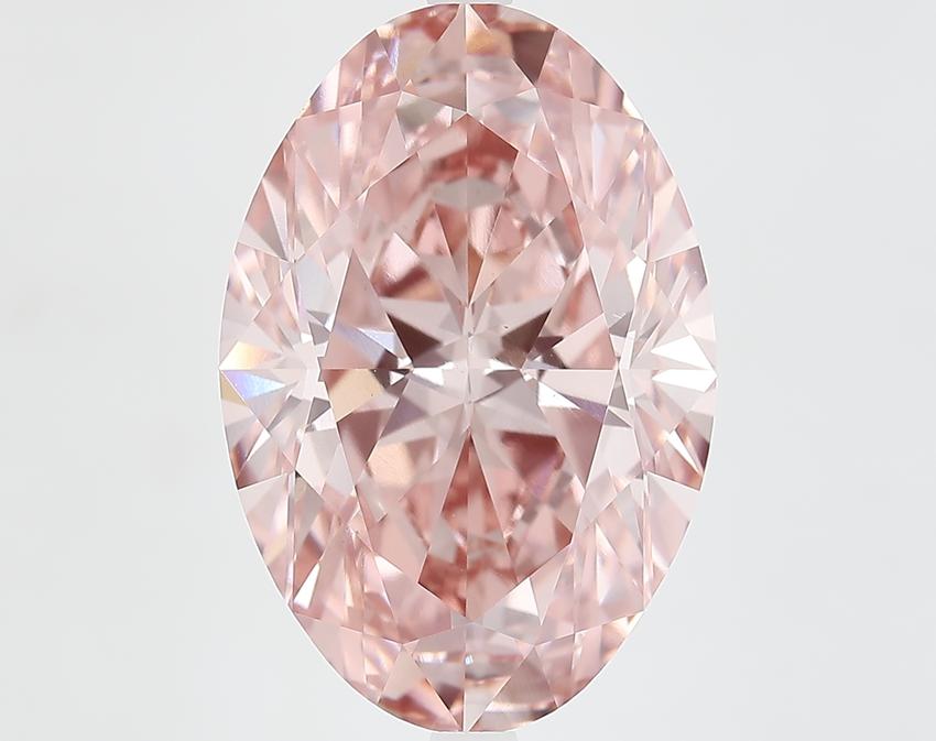 11.04 Ct. Fancy Vivid Pink Oval Lab Grown Diamond