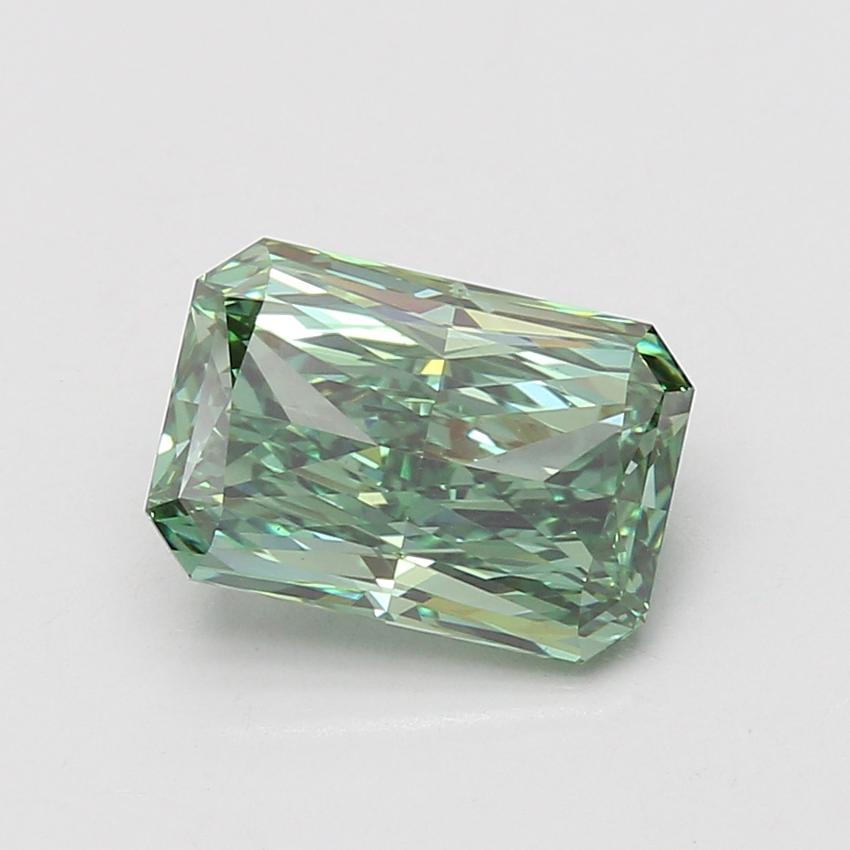 3.10 Ct. Fancy Vivid Green Radiant Lab Grown Diamond