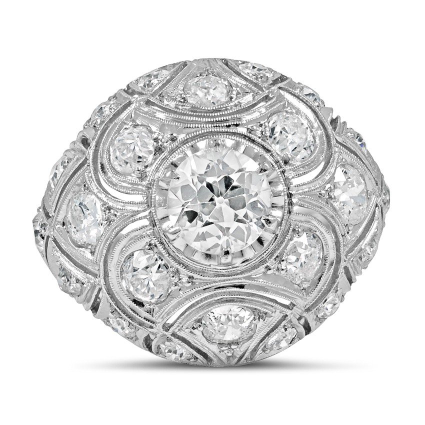 Art Deco Diamond Cocktail Ring