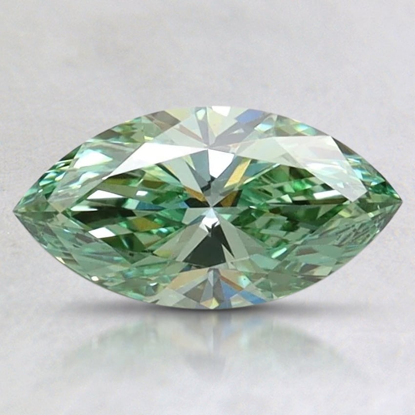 0.82 Ct. Fancy Vivid Pacific Green Marquise Lab Grown Diamond