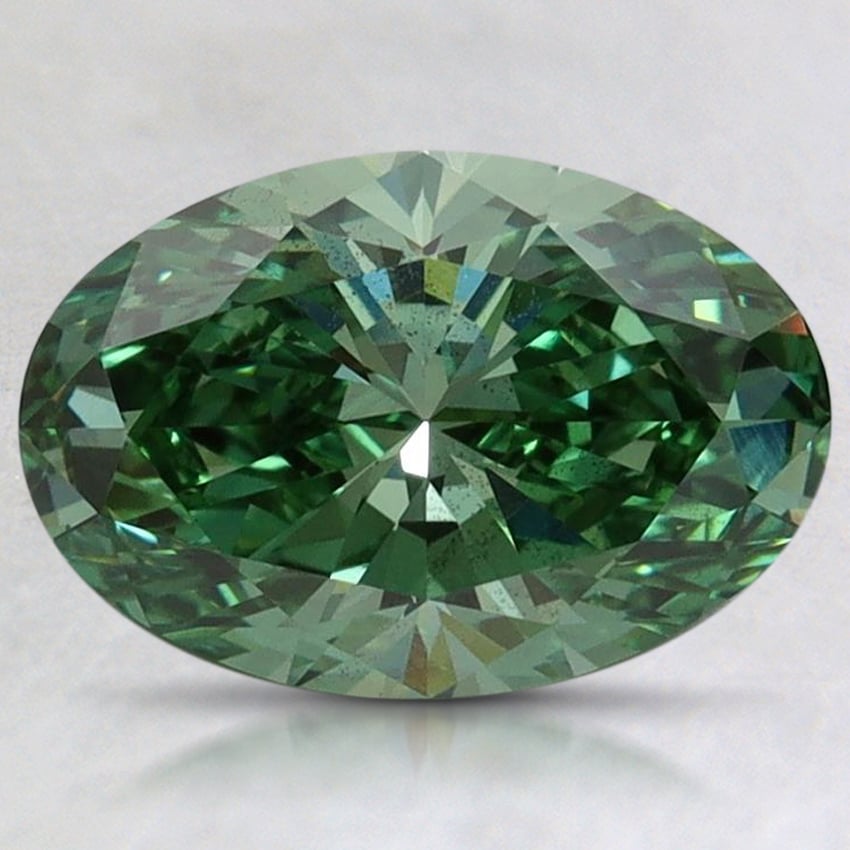 1.66 Ct. Fancy Vivid Pacific Green Oval Lab Grown Diamond