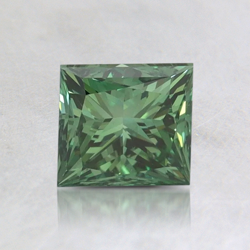 1.05 Ct. Fancy Vivid Pacific Green Princess Lab Grown Diamond