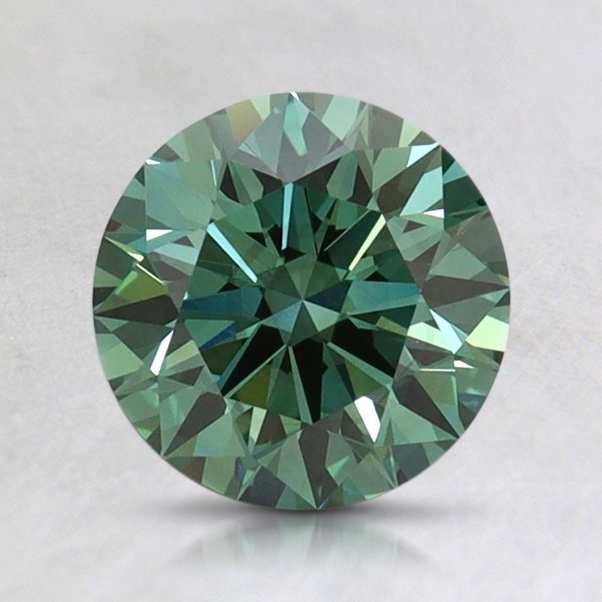 1.30 Ct. Fancy Vivid Pacific Green Round Lab Grown Diamond