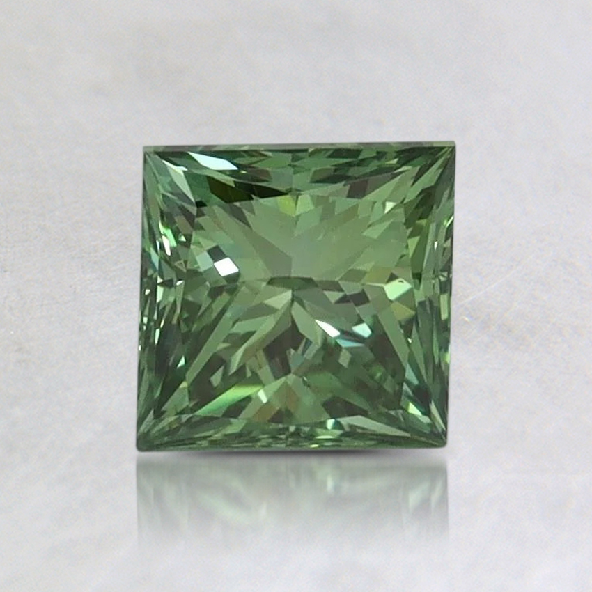 1.01 Ct. Fancy Vivid Pacific Green Princess Lab Grown Diamond