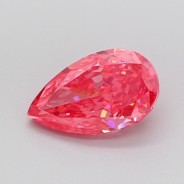 2.11 Ct. Fancy Vivid Pink Pear Lab Grown Diamond