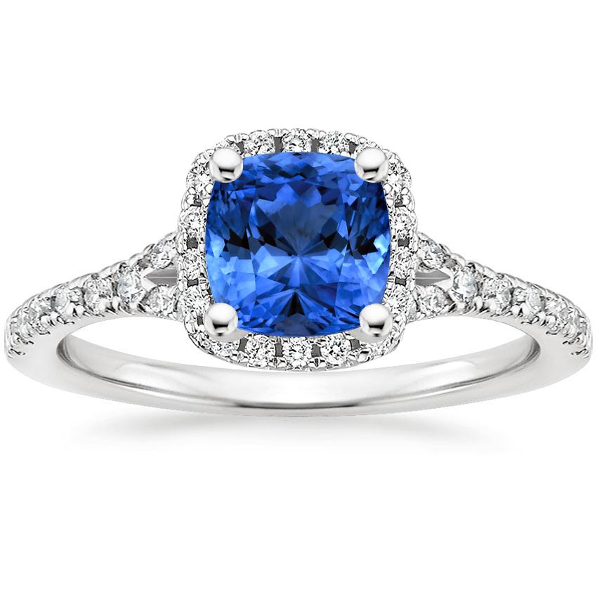 Sapphire Joy Diamond Ring In 18k White Gold