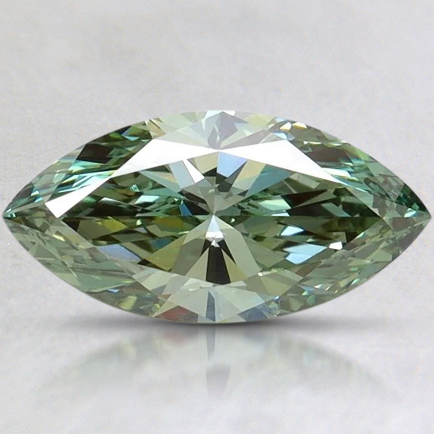 1.03 Ct. Fancy Vivid Pacific Green Marquise Lab Grown Diamond