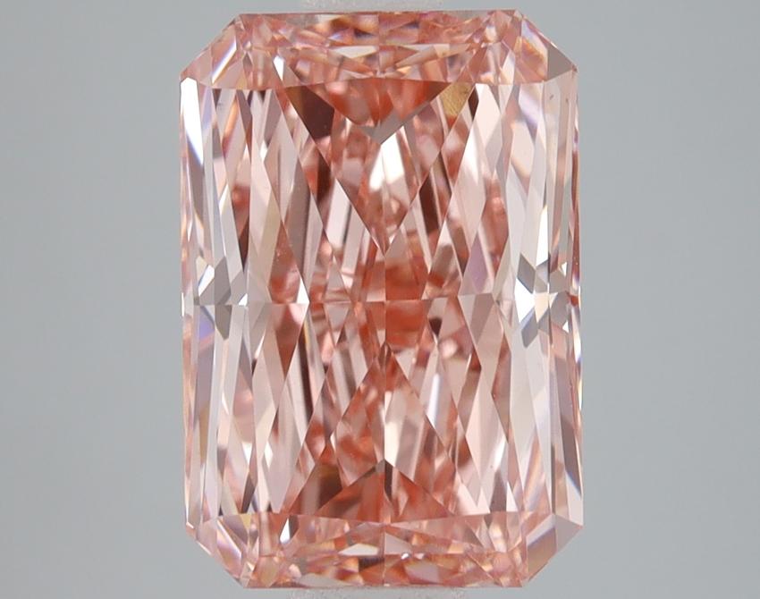 4.07 Ct. Fancy Vivid Pink Radiant Lab Grown Diamond