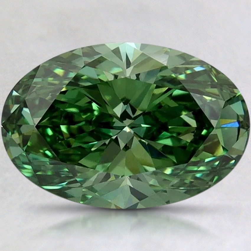 2.06 Ct. Fancy Vivid Pacific Green Oval Lab Grown Diamond