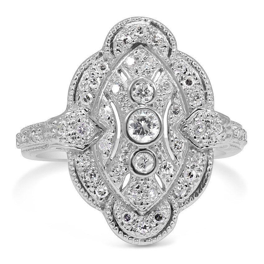 Retro Diamond Vintage Ring Oak Brilliant Earth