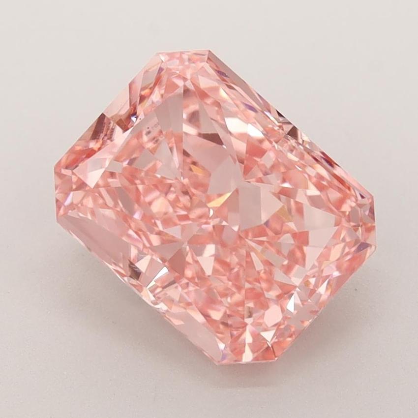 3.07 Ct. Fancy Vivid Pink Radiant Lab Grown Diamond