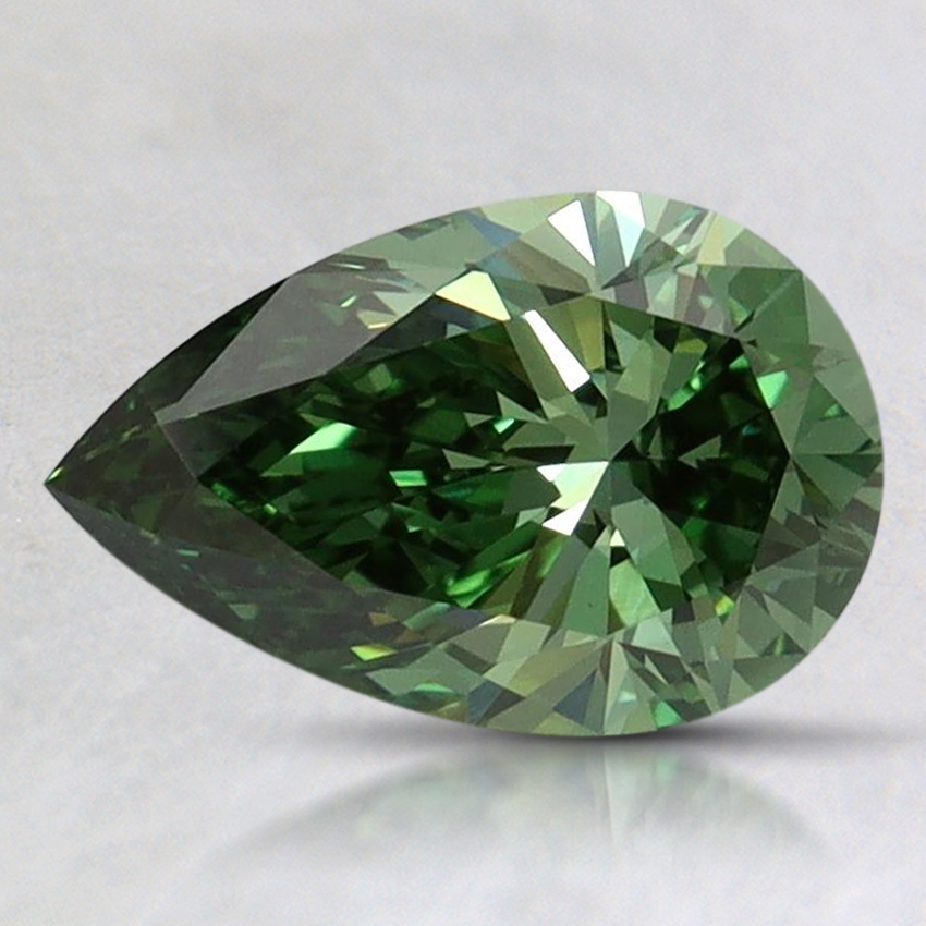1.17 Ct. Fancy Vivid Pacific Green Pear Lab Grown Diamond