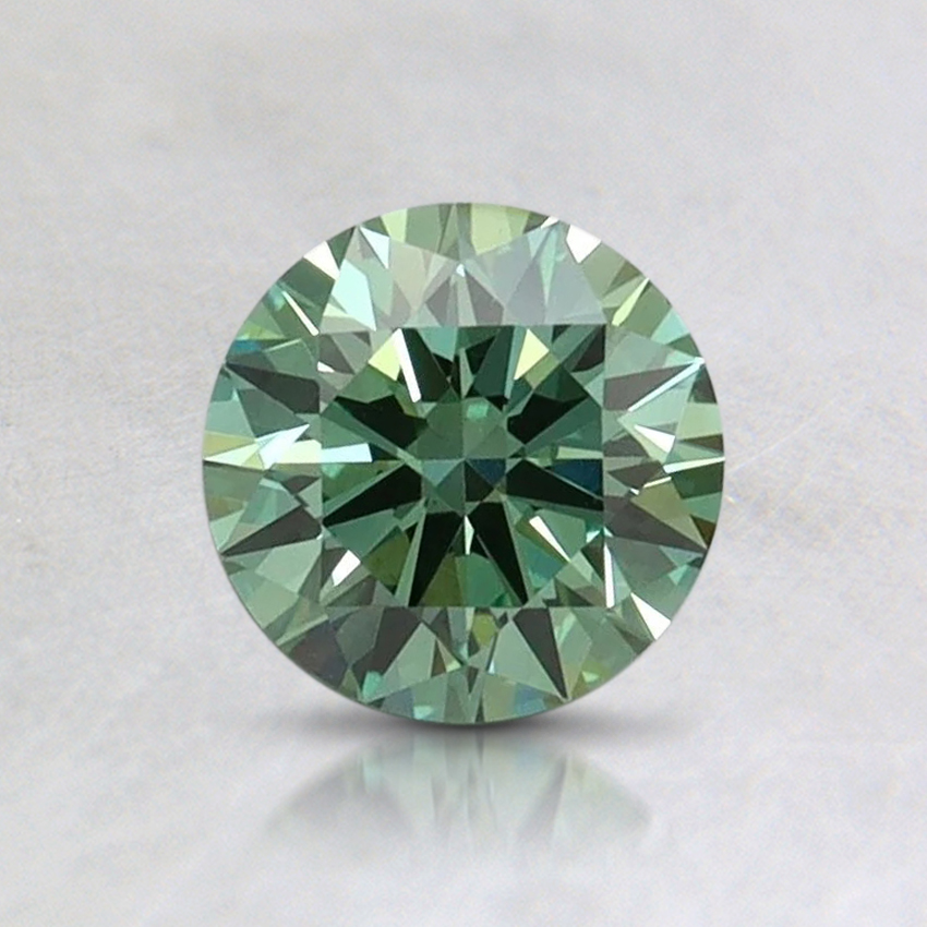 0.7 Ct. Fancy Vivid Pacific Green Round Lab Grown Diamond