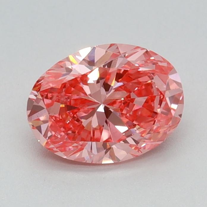 0.72 Ct. Fancy Vivid  Pink Oval Lab Grown Diamond
