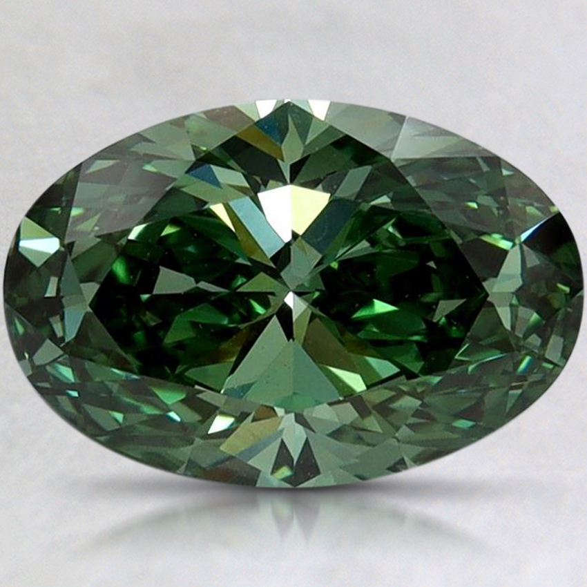 2.04 Ct. Fancy Vivid Pacific Green Oval Lab Grown Diamond