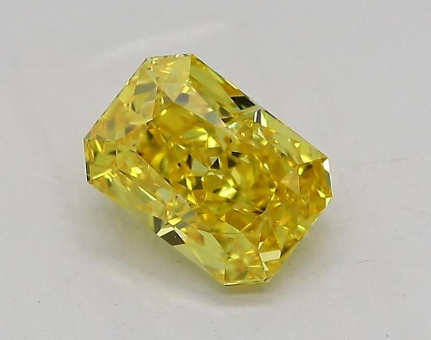 1.09 Ct. Fancy Vivid  Yellow Radiant Lab Grown Diamond