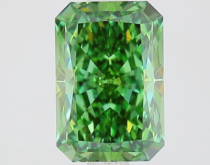 1.63 Ct. Fancy Vivid Green Radiant Lab Grown Diamond