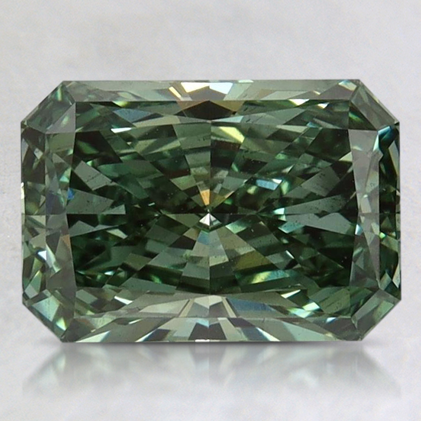 2.18 Ct. Fancy Vivid Pacific Green Radiant Lab Grown Diamond