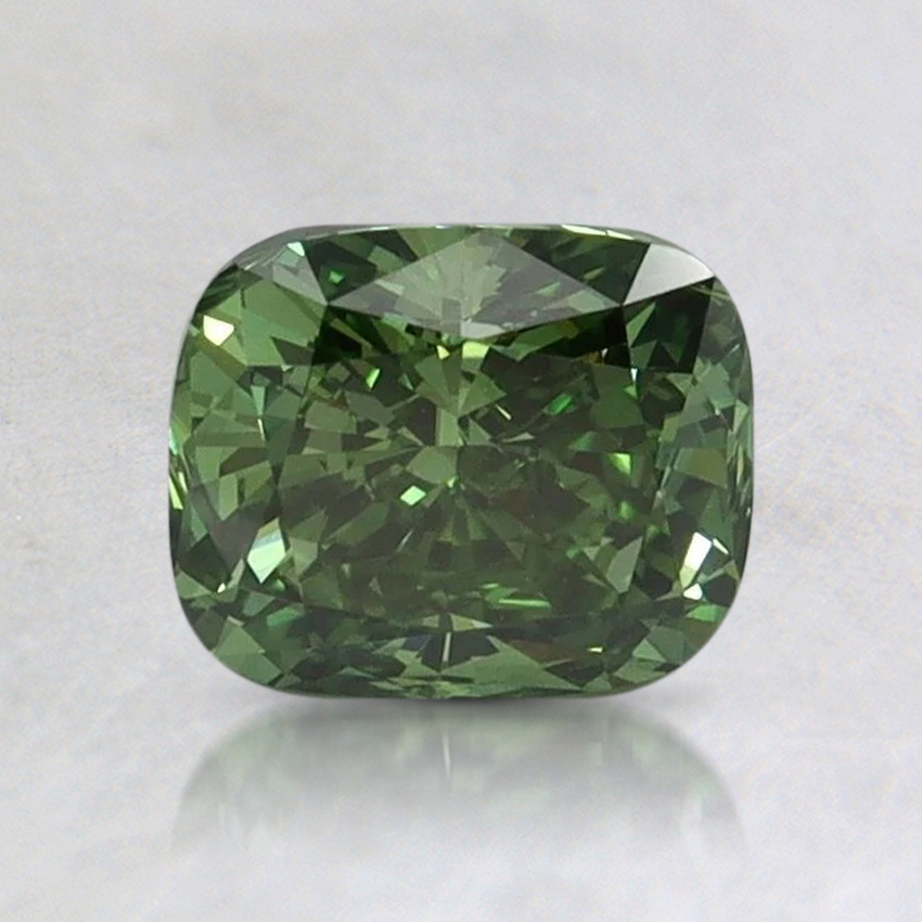 1.01 Ct. Fancy Vivid Pacific Green Cushion Lab Grown Diamond