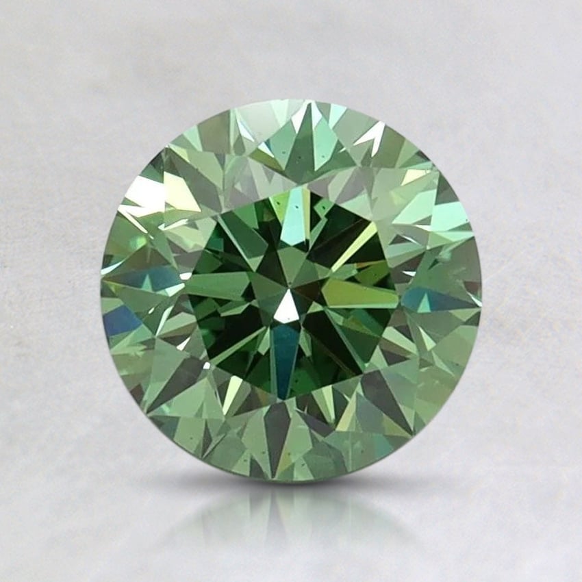 1.15 Ct. Fancy Vivid Pacific Green Round Lab Grown Diamond