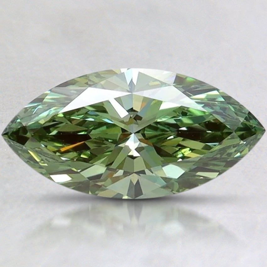 1.02 Ct. Fancy Vivid Pacific Green Marquise Lab Grown Diamond