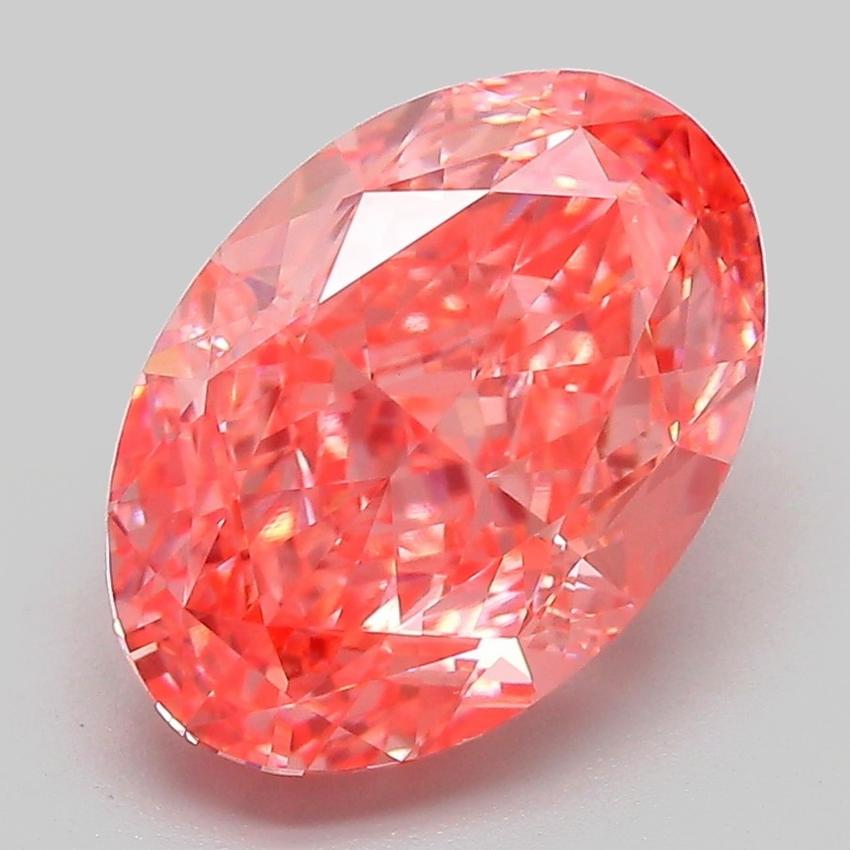 4.22 Ct. Fancy Vivid Pink Oval Lab Grown Diamond