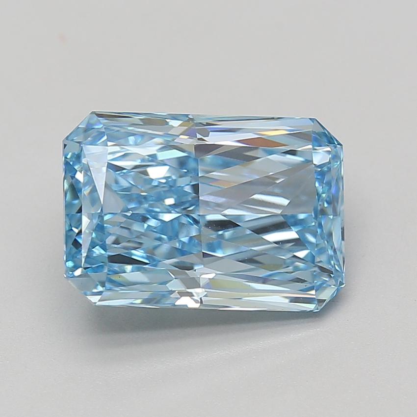 5.09 Ct. Fancy Vivid Blue Radiant Lab Grown Diamond
