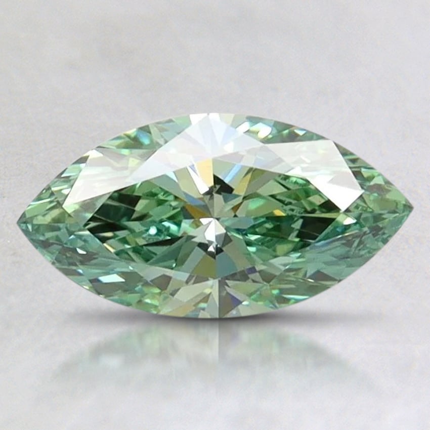 0.78 Ct. Fancy Vivid Pacific Green Marquise Lab Grown Diamond