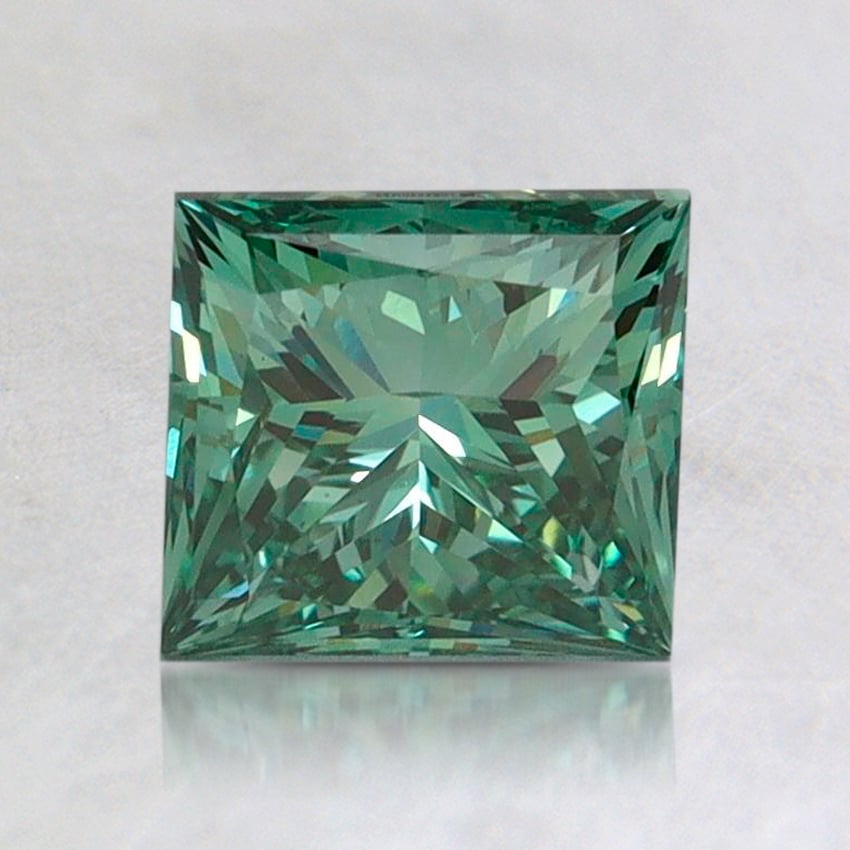 1.51 Ct. Fancy Vivid Pacific Green Princess Lab Grown Diamond