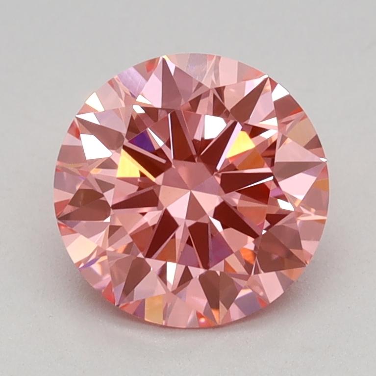 1.08 Ct. Fancy Vivid Pink Round Lab Grown Diamond