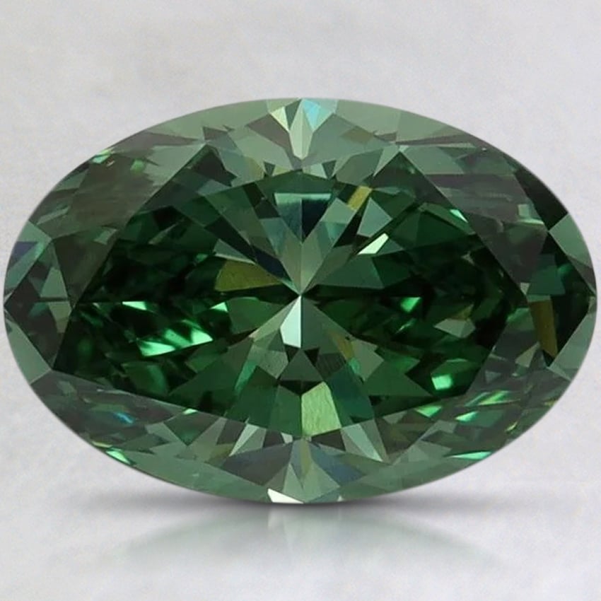 2.18 Ct. Fancy Vivid Pacific Green Oval Lab Grown Diamond