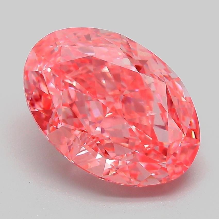 4.59 Ct. Fancy Vivid Pink Oval Lab Grown Diamond
