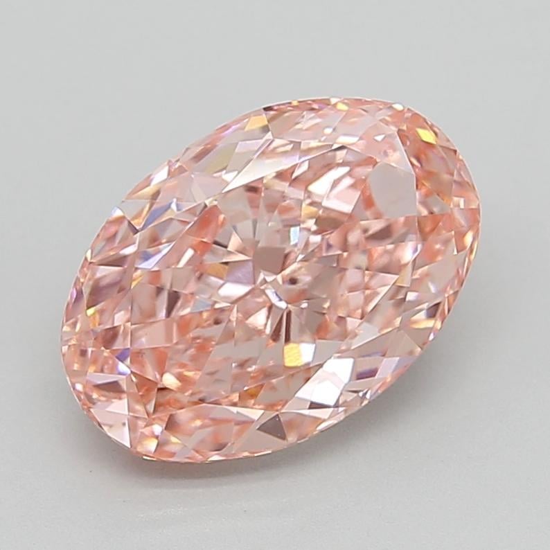 4.17 Ct. Fancy Vivid  Pink Oval Lab Grown Diamond