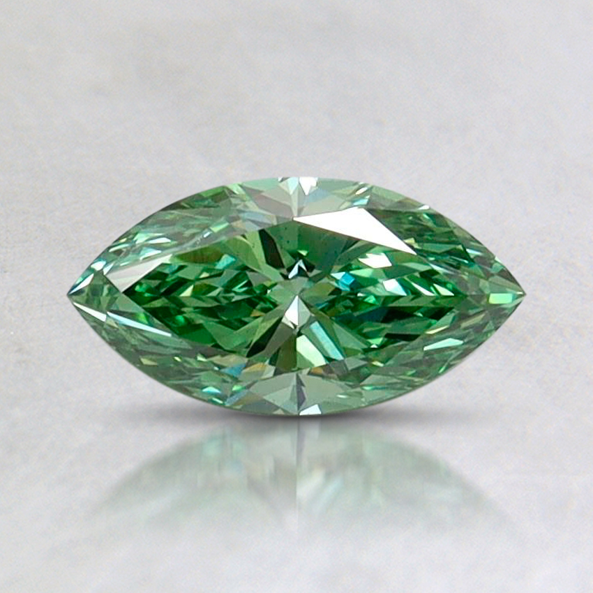 0.5 Ct. Fancy Vivid Pacific Green Marquise Lab Grown Diamond
