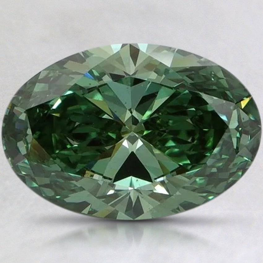 2.04 Ct. Fancy Vivid Pacific Green Oval Lab Grown Diamond